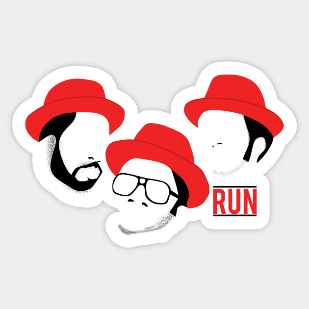 Run Hip Hop Sticker by modernistdesign